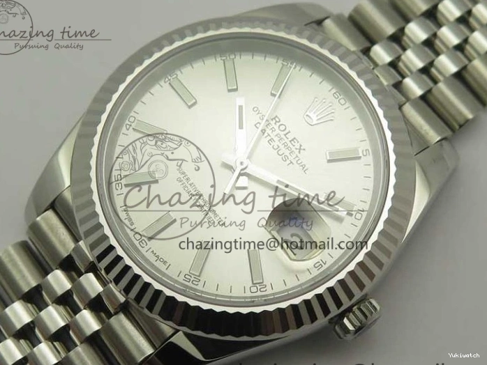 Best A3235 Dial 1:1 126334 41 SS V2 Jubilee Markers Stick Clone Silver REF on Bracelet DateJust Edition 0512